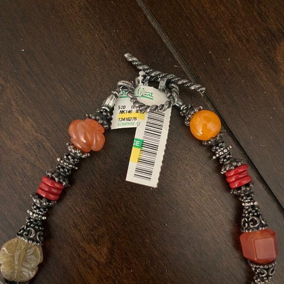 NWT - Vintage Natural Mixed Gemstone Statement Necklace - Picture 4 of 4